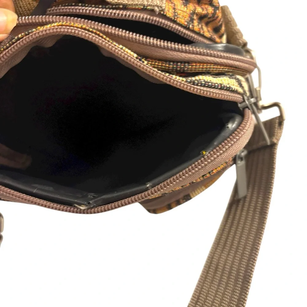 Vintage Rare Safari Tapestry Crossbody Satchel Bag